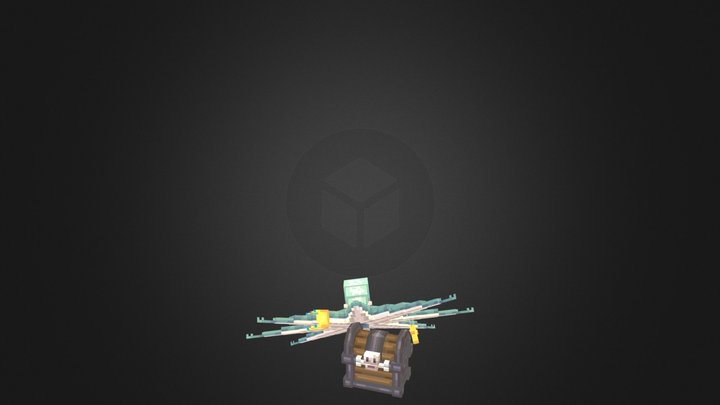 octopus pirate chest 3D Model