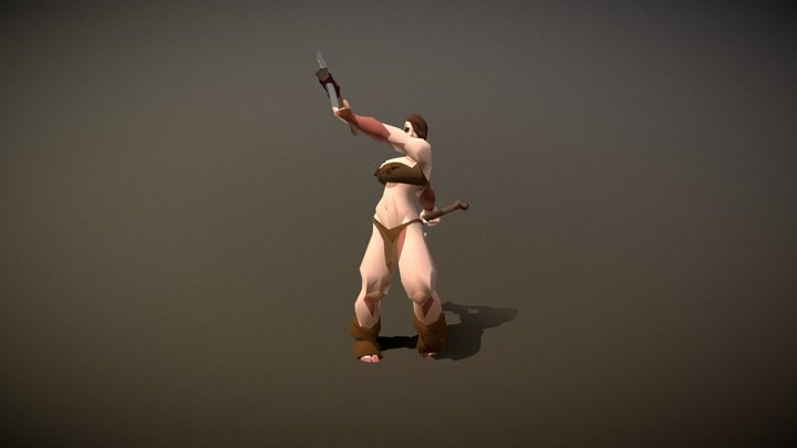 Barbarian_female_lv1 3D Model