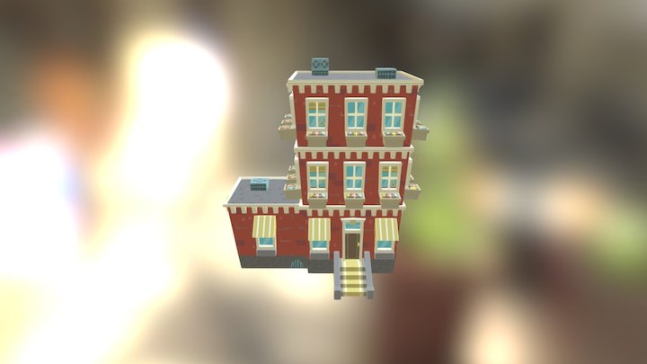 Low Poly Game Environment 3D Model