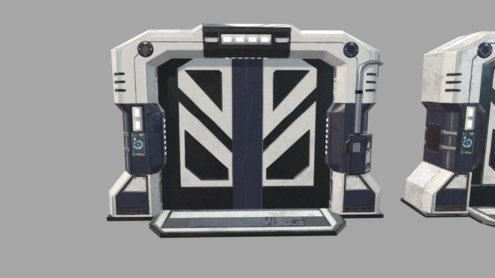 Fantasy Sci-Fi Door 4 3D Model