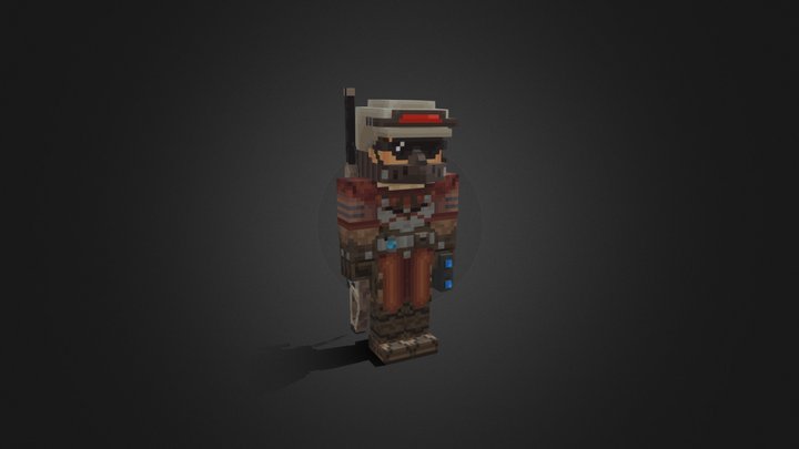 Desert Scout - Animated Minecraft Model 3D Model