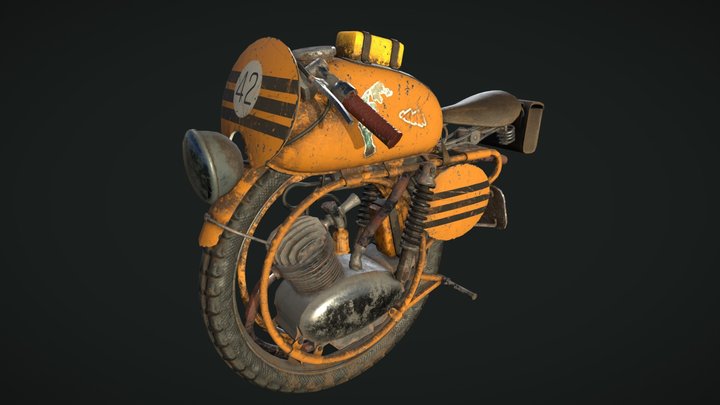 Traveler's Monobike 3D Model