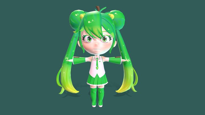 Hatsune Miku Pear 3D Model