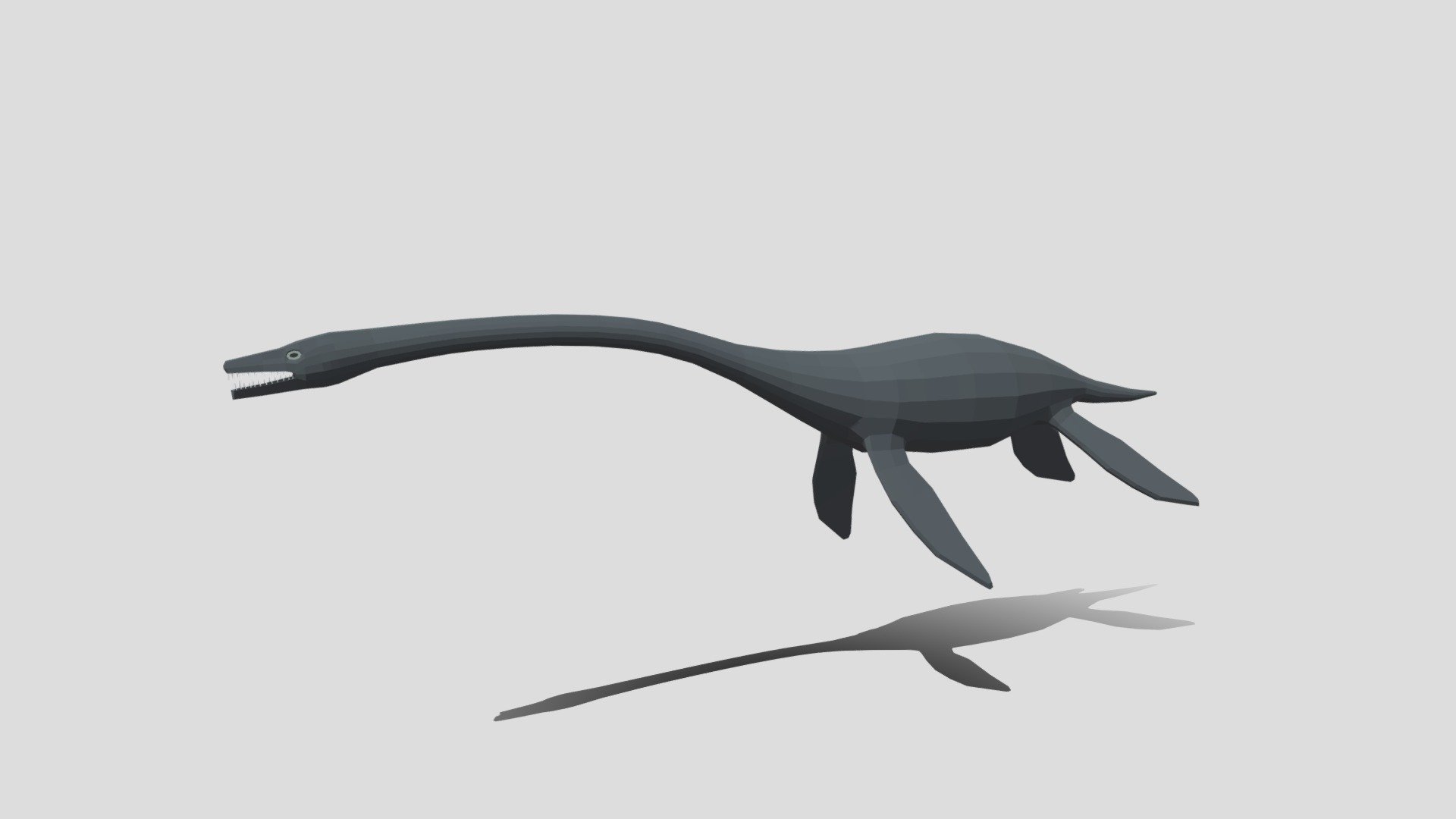 Low Poly Cartoon Plesiosaurus Dinosaur - Buy Royalty Free 3D model by ...