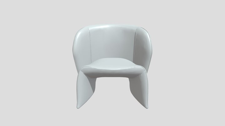 Modern brown armchair 3D Model