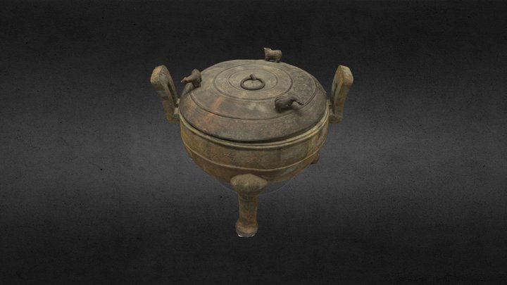 牛形钮铜盖鼎 3D Model