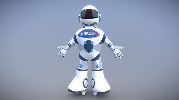 Надувной костюм робота 3D Model