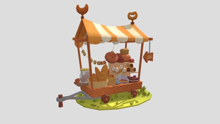 Diorama_bread truck 3D Model