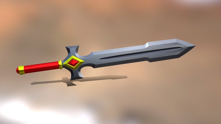Sword with gem 3D Model