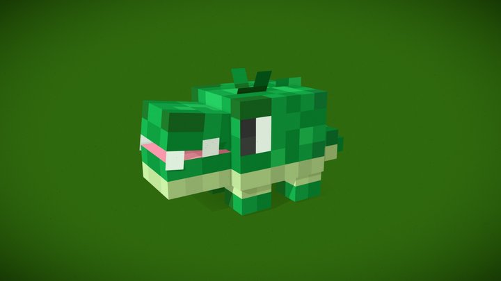 Minecraft Baby Сrocodile Pet 3D Model