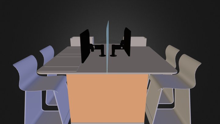 Desk Assembly 3D Model