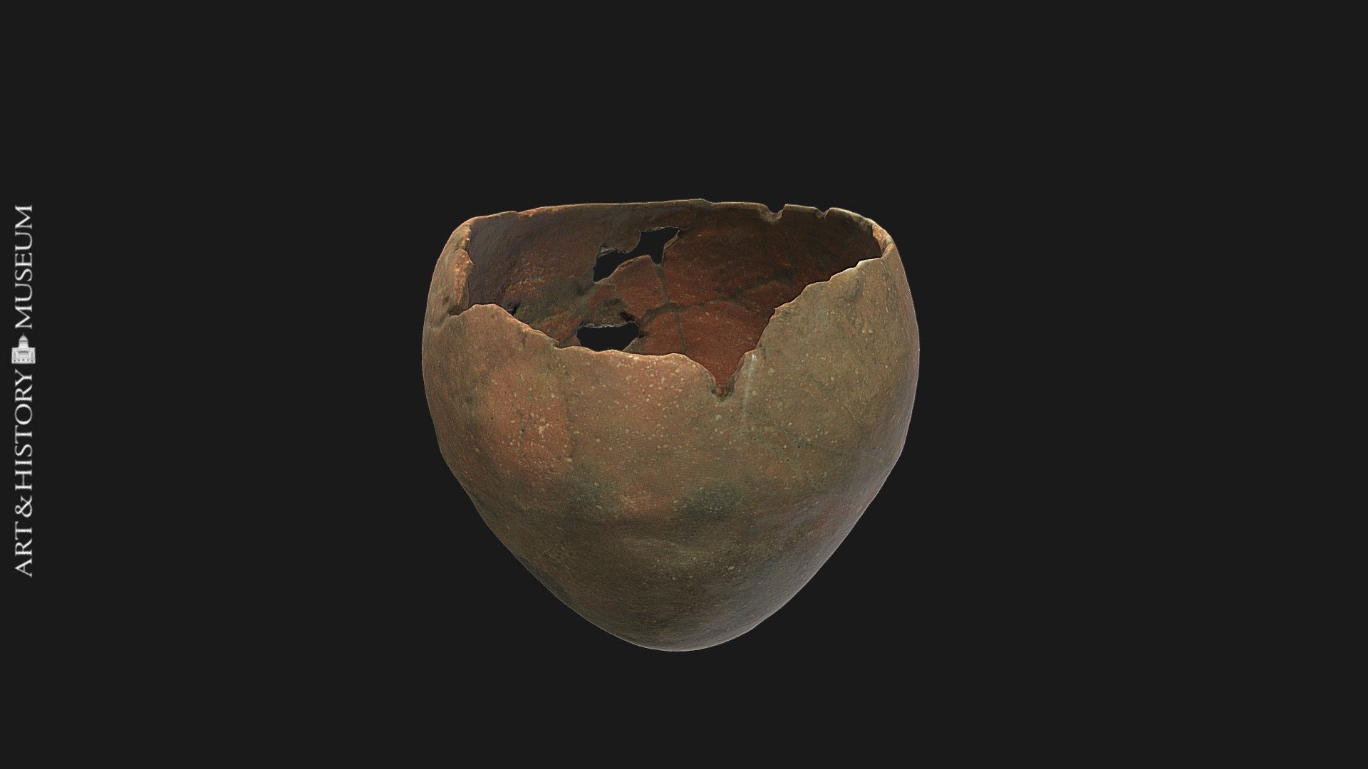 Vase with conical base and receding rim