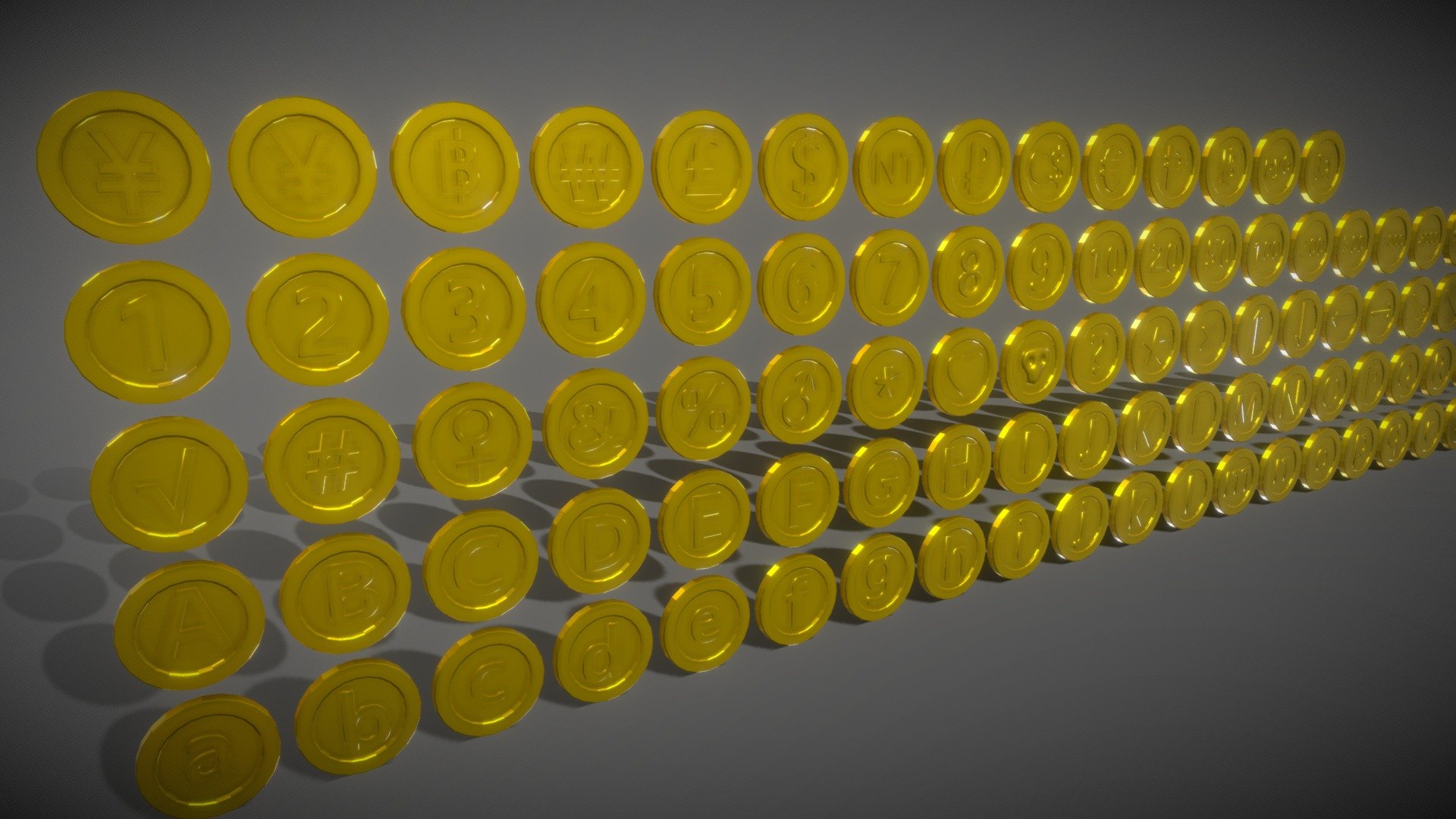 Coin Package - Buy Royalty Free 3D model by Zhang Shangbin ...