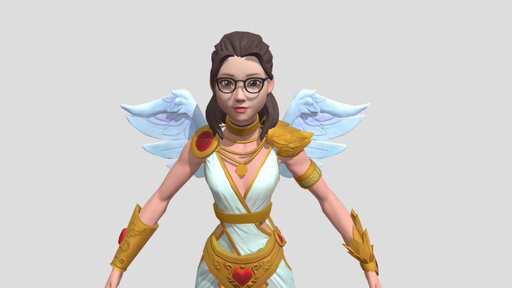 Angel girl 3d model for free 3D Model