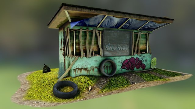 The abandoned kiosk 3D Model