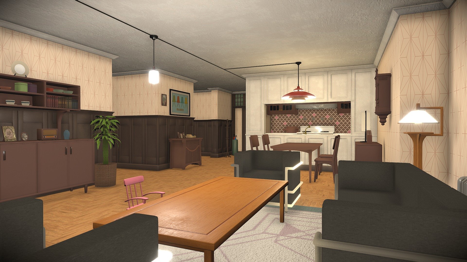 Spy X Family Apartment 3D model có thể đem đến cho bạn trải nghiệm thực tế về ngôi nhà đầy bí mật của các nhân vật trong truyện. Tận hưởng không gian đầy cảm hứng và hoàn toàn tùy chỉnh theo sở thích của bạn.
