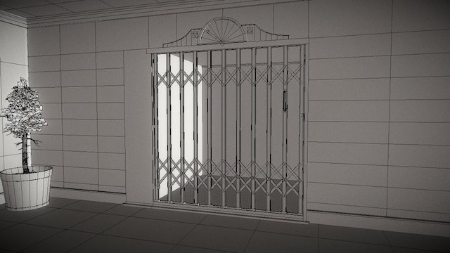 (Animation) 1920s Style Elevator 3D Model