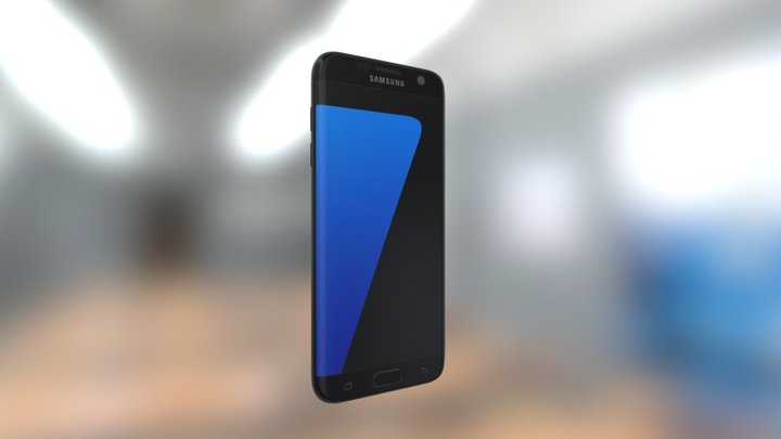 Samsung Galaxy S7 Edge 3d Model - Black 3D Model