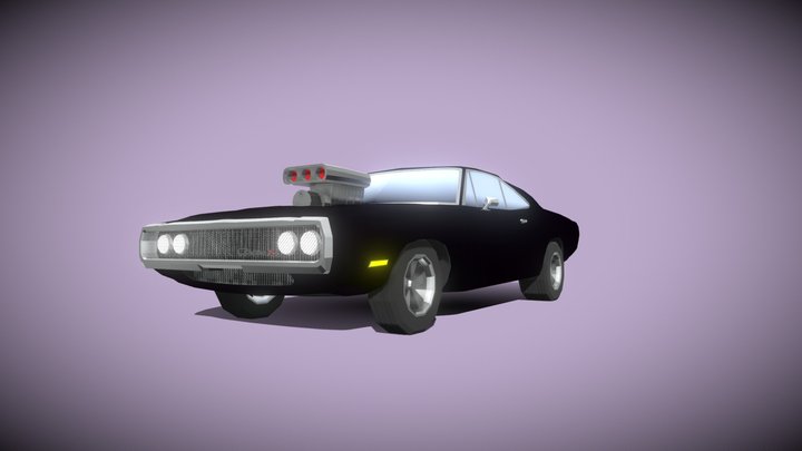 Dodge Charger RT_Low Poly 3D Model