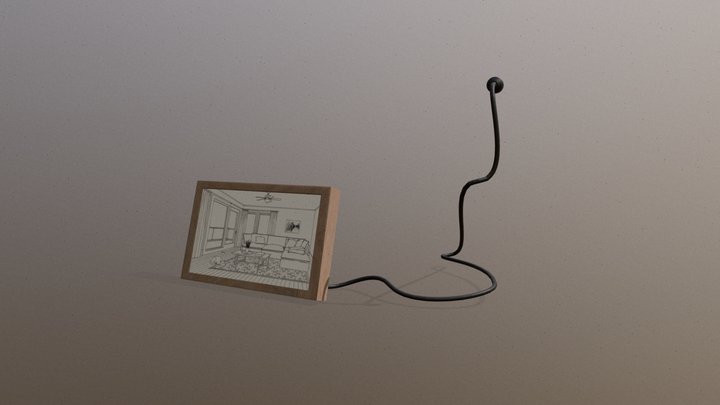 Light Painting Wooden Frame 3D Model