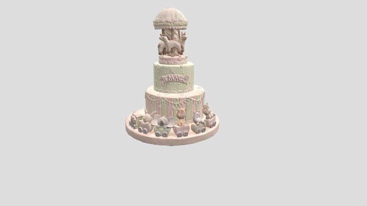 Animal Doll Cake 3D Model