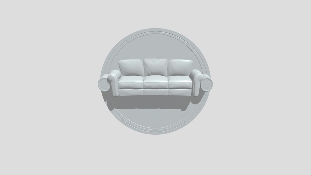 Stylized three-seater sofa logo