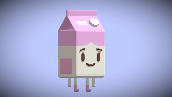Milk Box 3D Model