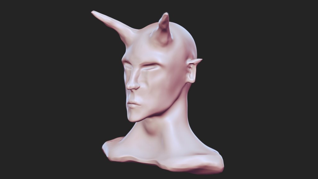 Head sculpting practice | Satyr