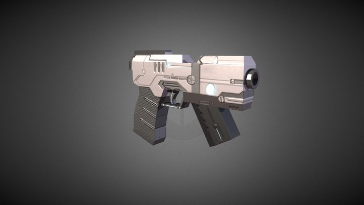 Sci Fi Futuristic Hand Gun 3D Model