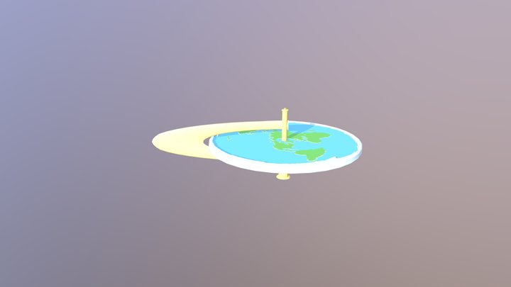 Flat Earth Globe_02 3D Model