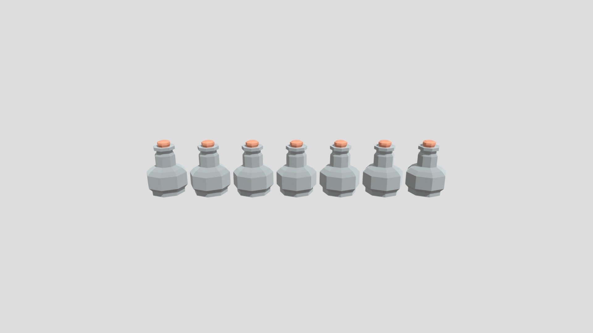 Low Poly Potion Bottles