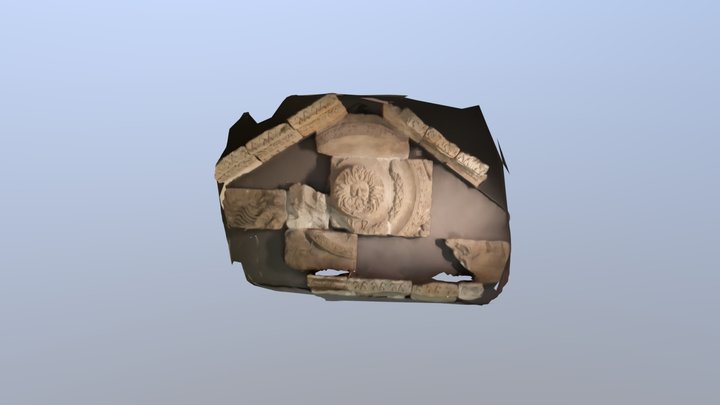Bath Temple Pediment 3D Model