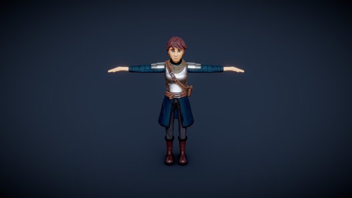 Female Knight 3D Model
