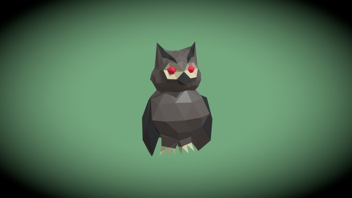 Owl One - Low Poly 3D Model