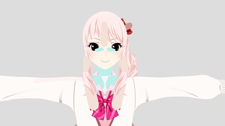 PS - Kamiyama School Uniform Mizuki 3D Model