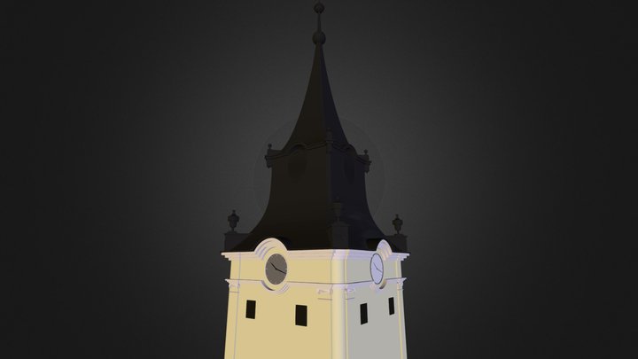 hajdúnánás templom torony 3D Model