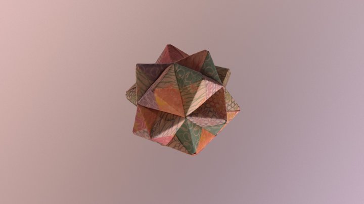 Origami Icosahedron 3D Model