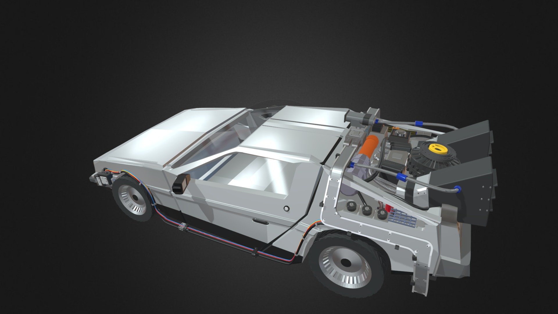 Back To The Future Delorean - Download Free 3D model by SILVER KEY ...