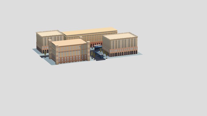 Stylized Low-Poly City Pack - Moscow Inspired 3D Model