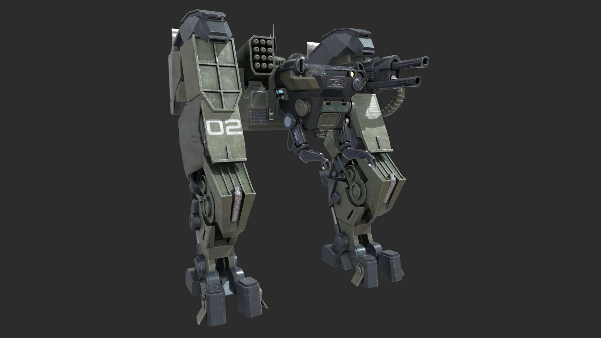 Mech walker - 3D model by Spa1k_ [2f3a22d] - Sketchfab