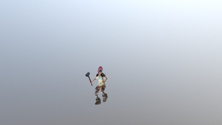 Girl by concept Sergi Brosa with animation 3D Model