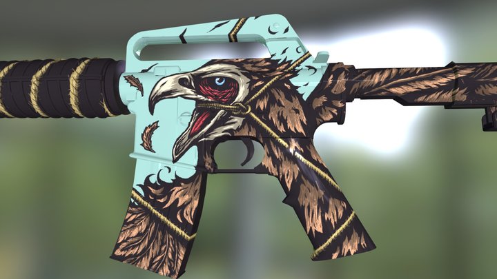 M4A1-S NEVER FLY 3D Model