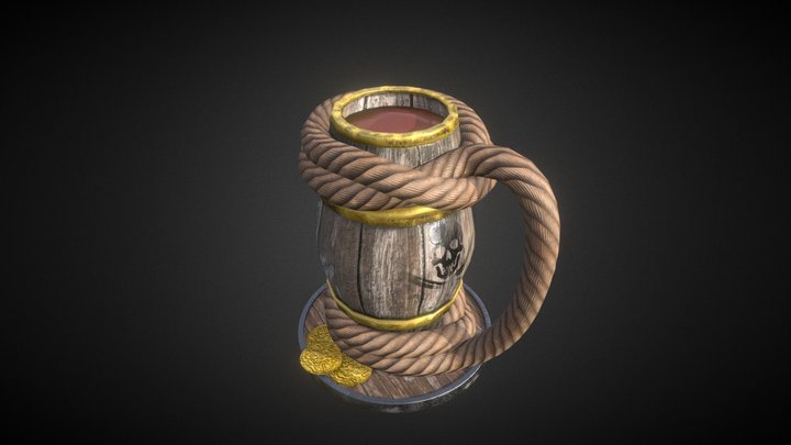 Old GDC Beer Bust Challenge - Pirate Beer Stein 3D Model