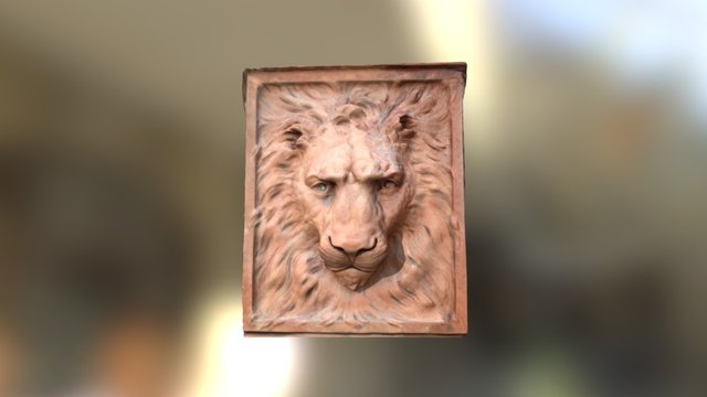 Lion Head 3D Model
