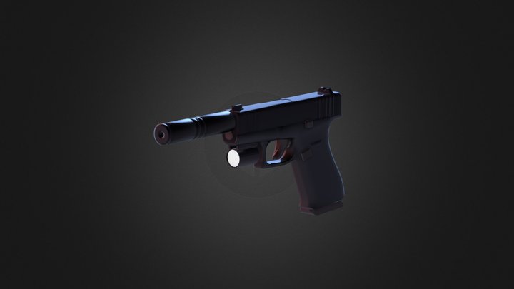 9MM Pistol 3D Model