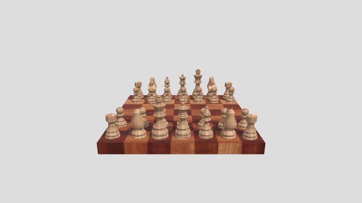 Chess Board 3D Model