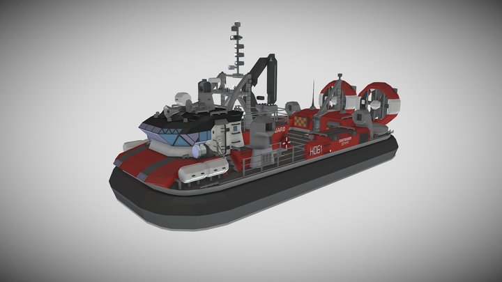 Zephyr-Class Hovercraft 3D Model