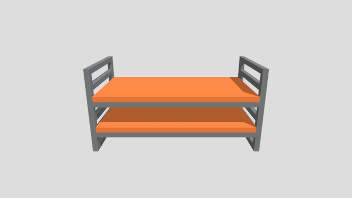 Simple Low poly bench 3D Model