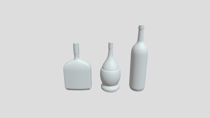 Bottles Druet 3D Model