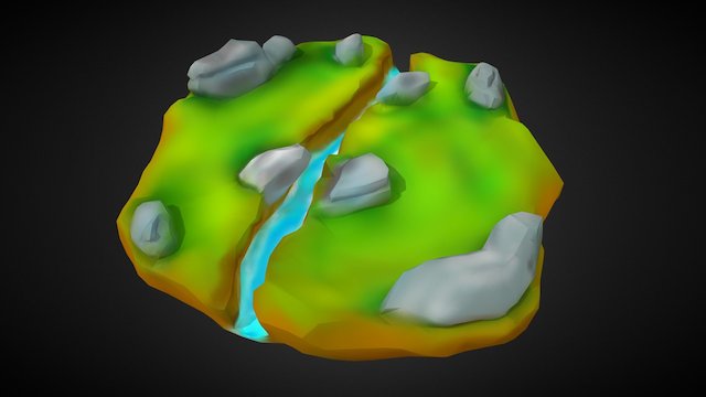 Float Island Concept 3D Model